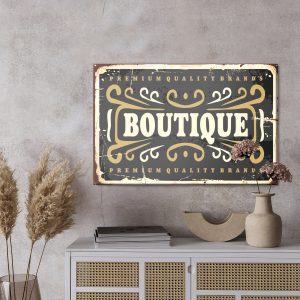 Peinture sur toile Plaque De Boutique De Style Vintage – Image 3