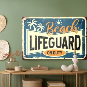 Peinture sur toile Typographie De Plage Dans Un Style Vintage – Image 5