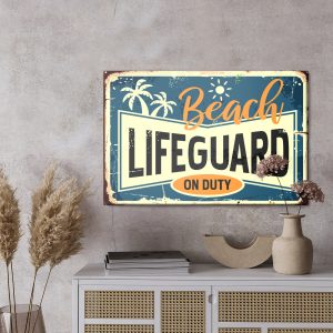 Peinture sur toile Typographie De Plage Dans Un Style Vintage – Image 3