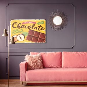 Peinture sur toile Chocolat Aux Noix Et Lettrage Rétro – Image 4