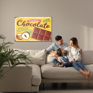 Peinture sur toile Chocolat Aux Noix Et Lettrage Rétro – Image 7
