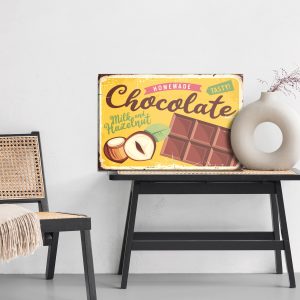 Peinture sur toile Chocolat Aux Noix Et Lettrage Rétro – Image 6