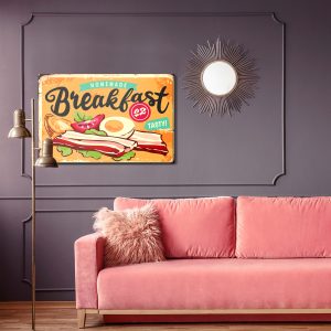 Peinture sur toile Petit-Déjeuner Anglais De Style Rétro – Image 4