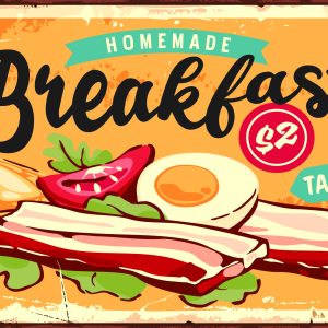 Peinture sur toile Petit-Déjeuner Anglais De Style Rétro – Image 1