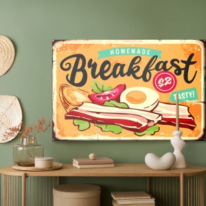 Peinture sur toile Petit-Déjeuner Anglais De Style Rétro – Image 5