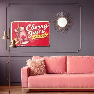 Peinture sur toile Jus De Cerise Et Lettrage Rétro – Image 4