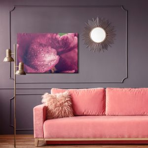 Peinture sur toile Pivoine Roses Avec Rosée – Image 4