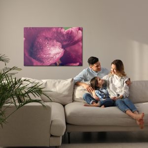 Peinture sur toile Pivoine Roses Avec Rosée – Image 7