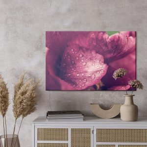 Peinture sur toile Pivoine Roses Avec Rosée – Image 3