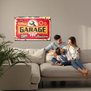Peinture sur toile Pièces De Moto Vintage Et Lettrage – Image 7