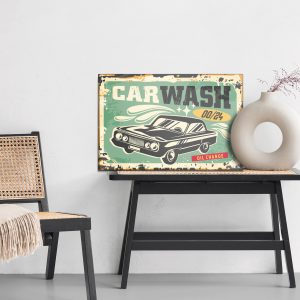 Peinture sur toile Vieille Voiture Et Lettrage Rétro – Image 6