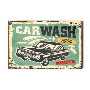 Peinture sur toile Vieille Voiture Et Lettrage Rétro – Image 2