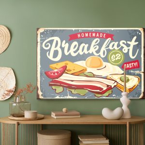 Peinture sur toile Un Petit Déjeuner Nutritif Dans Un Style Rétro – Image 5