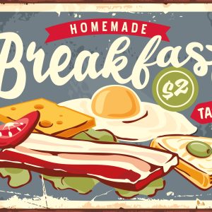 Peinture sur toile Un Petit Déjeuner Nutritif Dans Un Style Rétro – Image 1