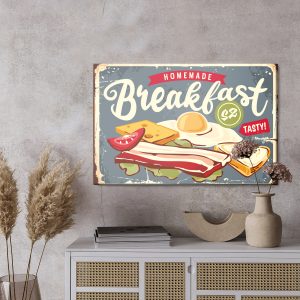 Peinture sur toile Un Petit Déjeuner Nutritif Dans Un Style Rétro – Image 3