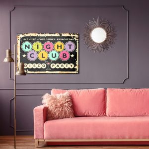 Peinture sur toile Inscriptions De Discothèque Rétro – Image 4