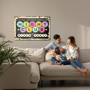 Peinture sur toile Inscriptions De Discothèque Rétro – Image 7