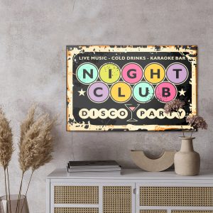 Peinture sur toile Inscriptions De Discothèque Rétro – Image 3