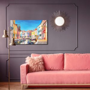 Peinture sur toile Bâtiments Colorés De Venise – Image 4
