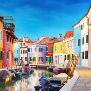 Peinture sur toile Bâtiments Colorés De Venise – Image 1