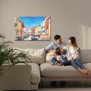 Peinture sur toile Bâtiments Colorés De Venise – Image 7