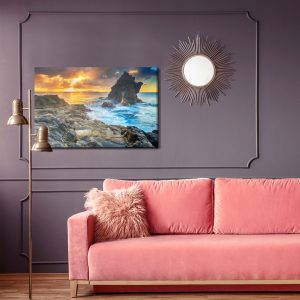 Peinture sur toile Coucher De Soleil Sur L'eau – Image 4