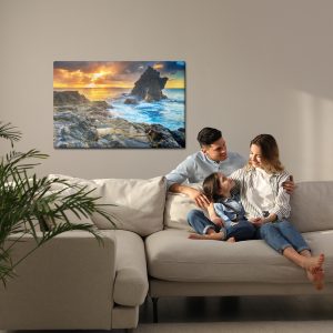 Peinture sur toile Coucher De Soleil Sur L'eau – Image 7