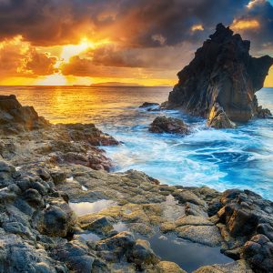 Peinture sur toile Coucher De Soleil Sur L'eau – Image 1