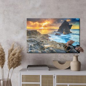 Peinture sur toile Coucher De Soleil Sur L'eau – Image 3