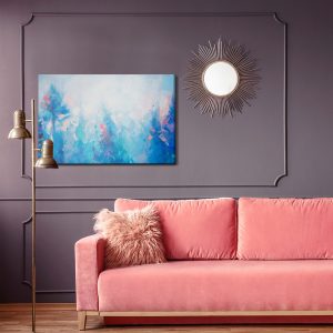 Peinture sur toile Paysage Abstrait Avec De La Neige – Image 4