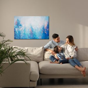 Peinture sur toile Paysage Abstrait Avec De La Neige – Image 7