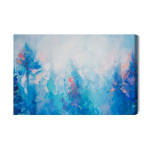 Peinture sur toile Paysage Abstrait Avec De La Neige – Image 2