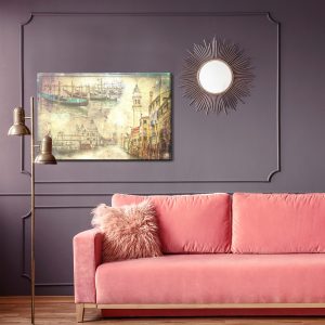 Peinture sur toile Venise Dans Le Style Vintage – Image 4