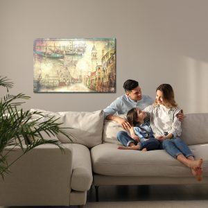Peinture sur toile Venise Dans Le Style Vintage – Image 7