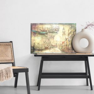 Peinture sur toile Venise Dans Le Style Vintage – Image 6