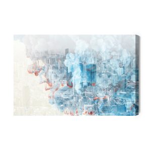 Peinture sur toile Ville Abstraite Colorée – Image 2