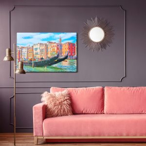 Peinture sur toile Bâtiments Colorés À Venise – Image 4