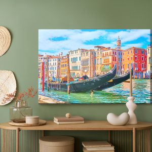 Peinture sur toile Bâtiments Colorés À Venise – Image 5