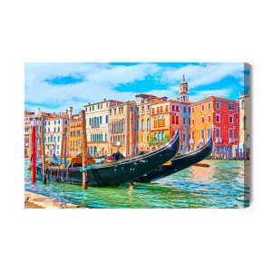 Peinture sur toile Bâtiments Colorés À Venise – Image 2