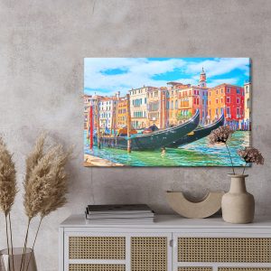 Peinture sur toile Bâtiments Colorés À Venise – Image 3
