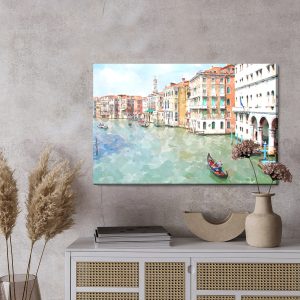 Peinture sur toile Gondoles Et Bâtiments À Venise – Image 3