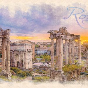 Peinture sur toile Rome Peinte – Image 1