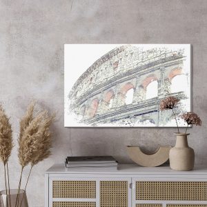 Peinture sur toile Colisée Romain Tel Que Peint – Image 3