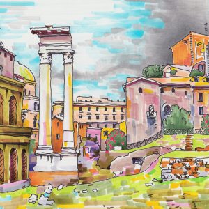 Peinture sur toile Couleurs De Rome – Image 1