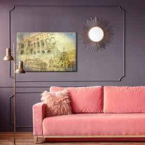 Peinture sur toile Rome Dans Le Style Vintage – Image 4
