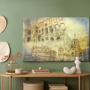 Peinture sur toile Rome Dans Le Style Vintage – Image 5