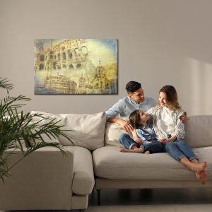 Peinture sur toile Rome Dans Le Style Vintage – Image 7