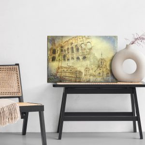 Peinture sur toile Rome Dans Le Style Vintage – Image 6