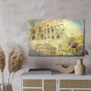 Peinture sur toile Rome Dans Le Style Vintage – Image 3