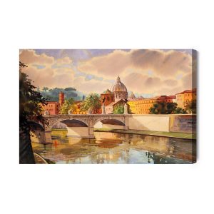 Peinture sur toile Le Tibre À Rome – Image 2